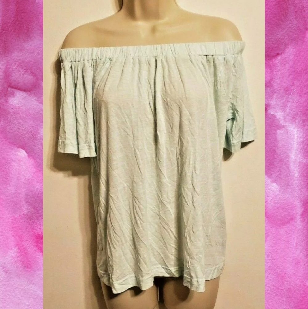 New Articles of Society Light Mint Off Shoulder LG